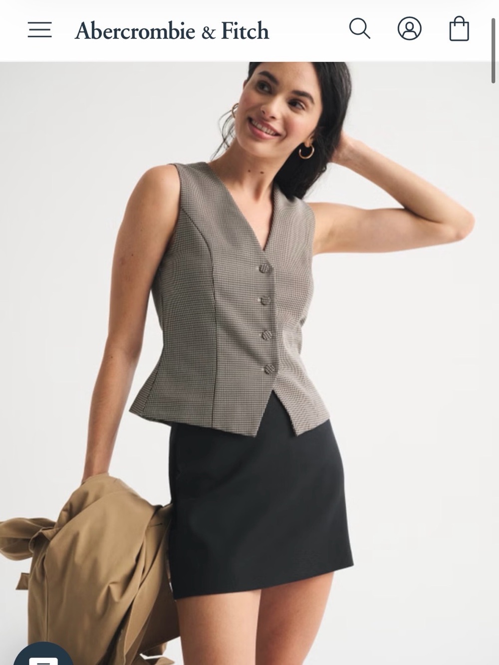 Abercrombie & Fitch Scarlett Black Mini Skort
